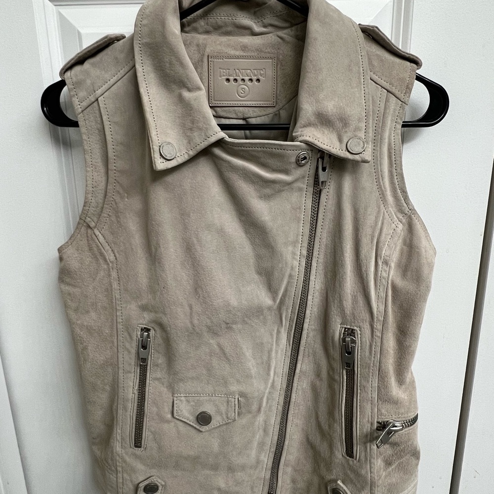 Blank NYC Beige Sleeveless Vest